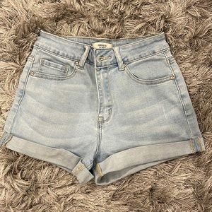 Forever 21 Light Wash Denim Shorts